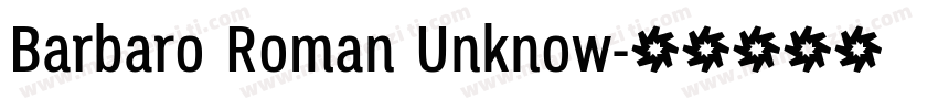 Barbaro Roman Unknow字体转换